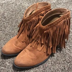 Fringe booties